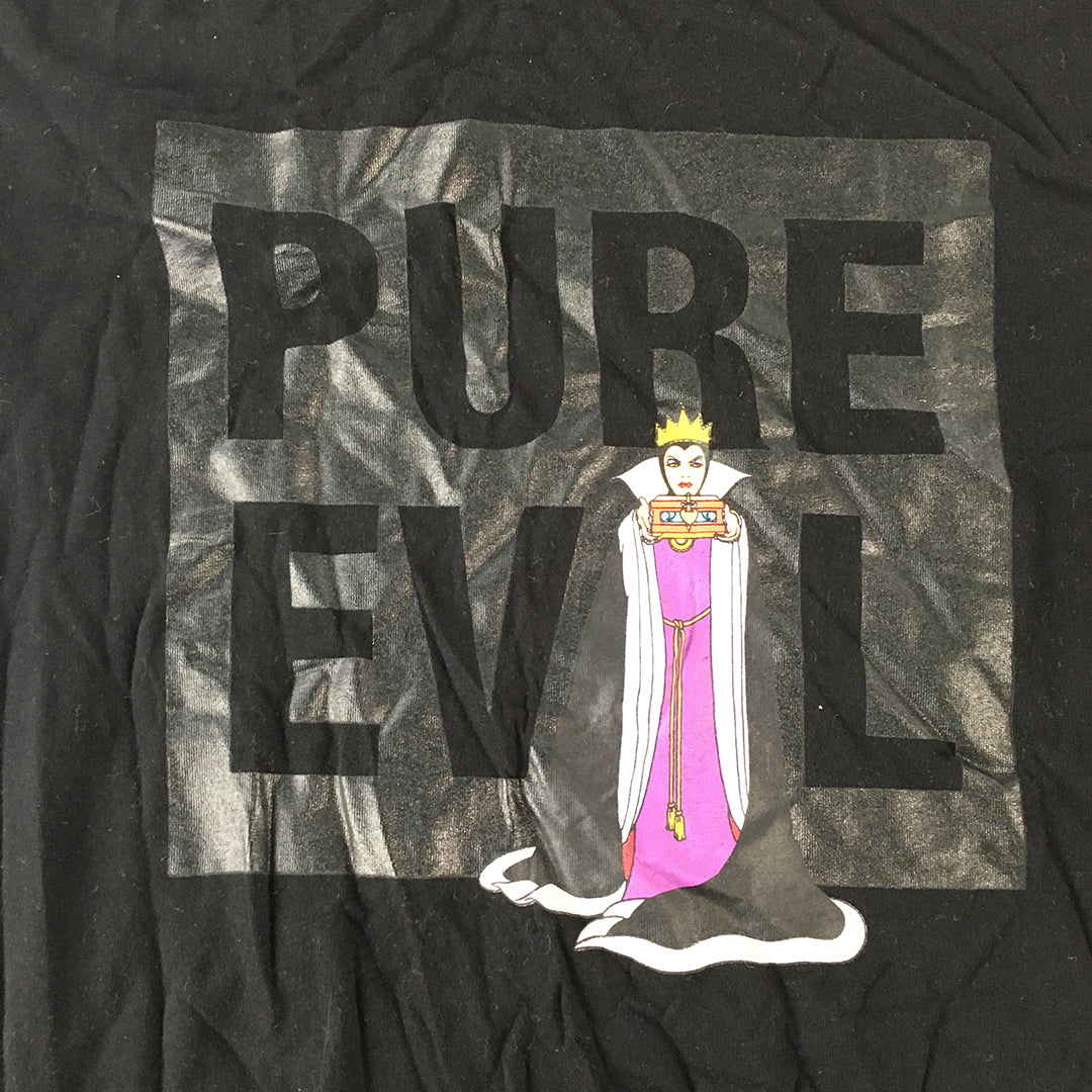 Disney Pure Evil Snow White and the Seven Dwarfs Womens T-Shirt Size S Black