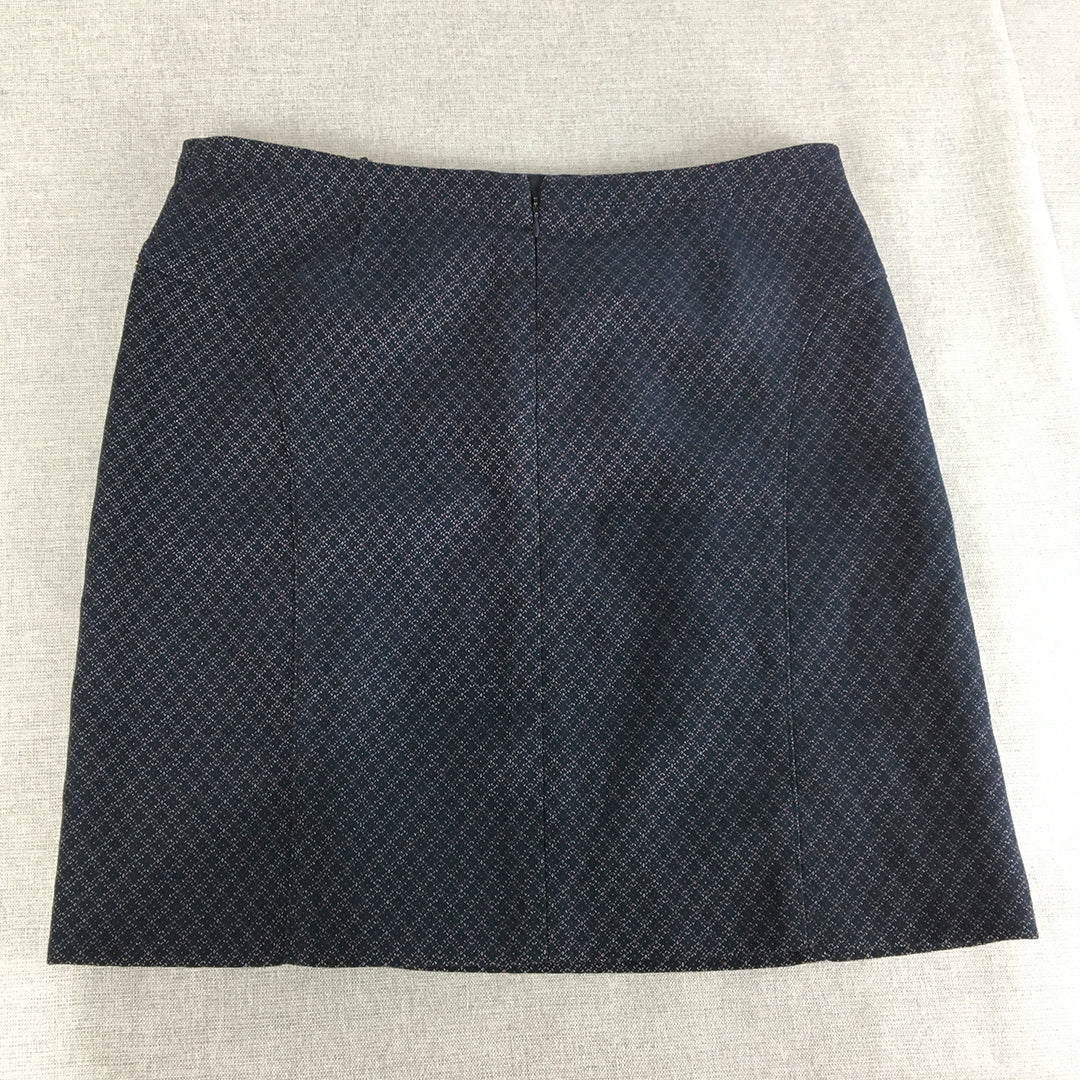 Esprit Womens Mini Skirt Size 12 Navy Blue