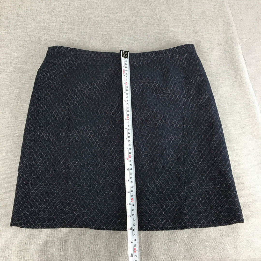 Esprit Womens Mini Skirt Size 12 Navy Blue