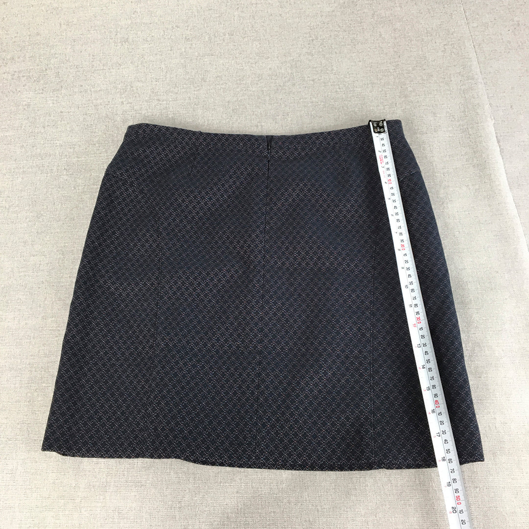 Esprit Womens Mini Skirt Size 12 Navy Blue