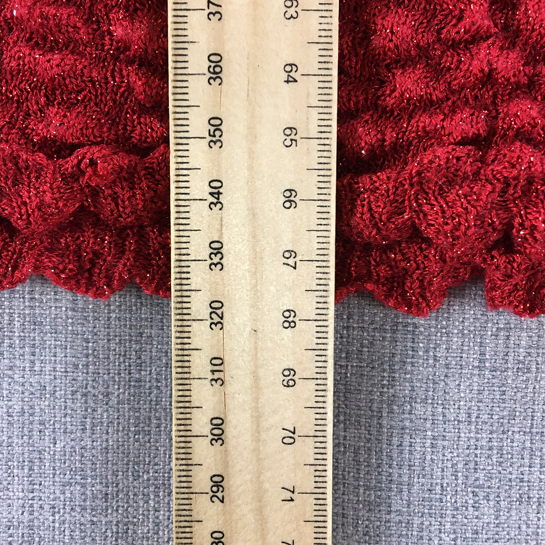 Dusk Petites Womens Wool Sweater Size L Red Knit Pullover Jumper