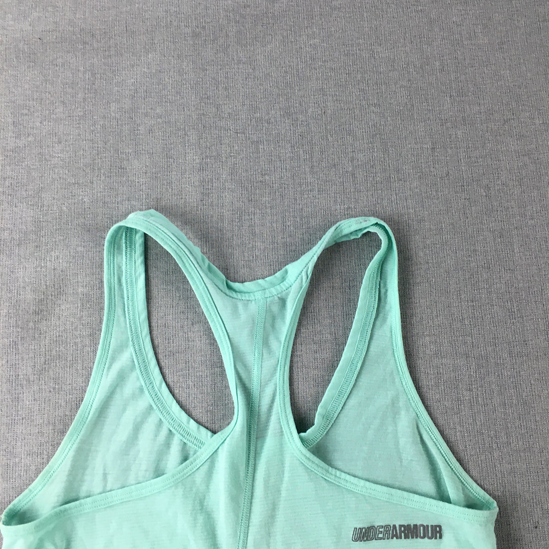 Under Armour Womens Tank Top Size S Blue Sleeveless Singlet Shirt