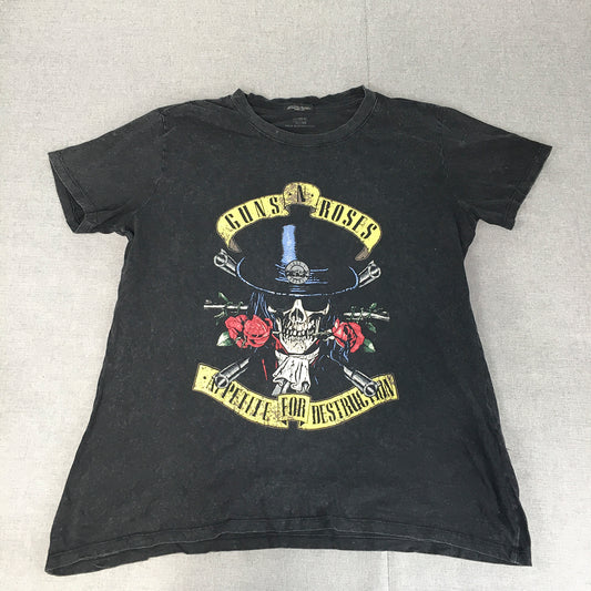 Guns 'N' Roses T-Shirt Adult Size XL Black Licensed Rock Band Tee