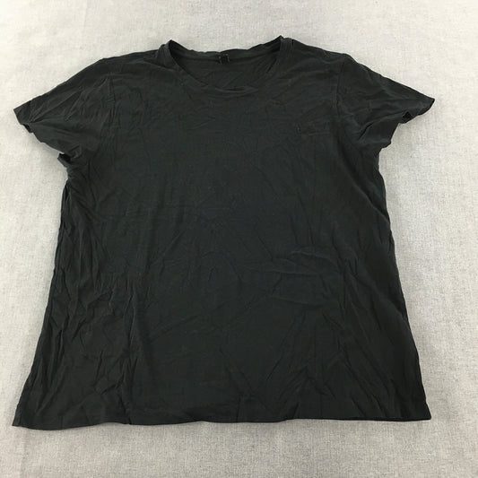 Uniqlo Womens T-Shirt Size XL Black Short Sleeve Crew Neck Tee