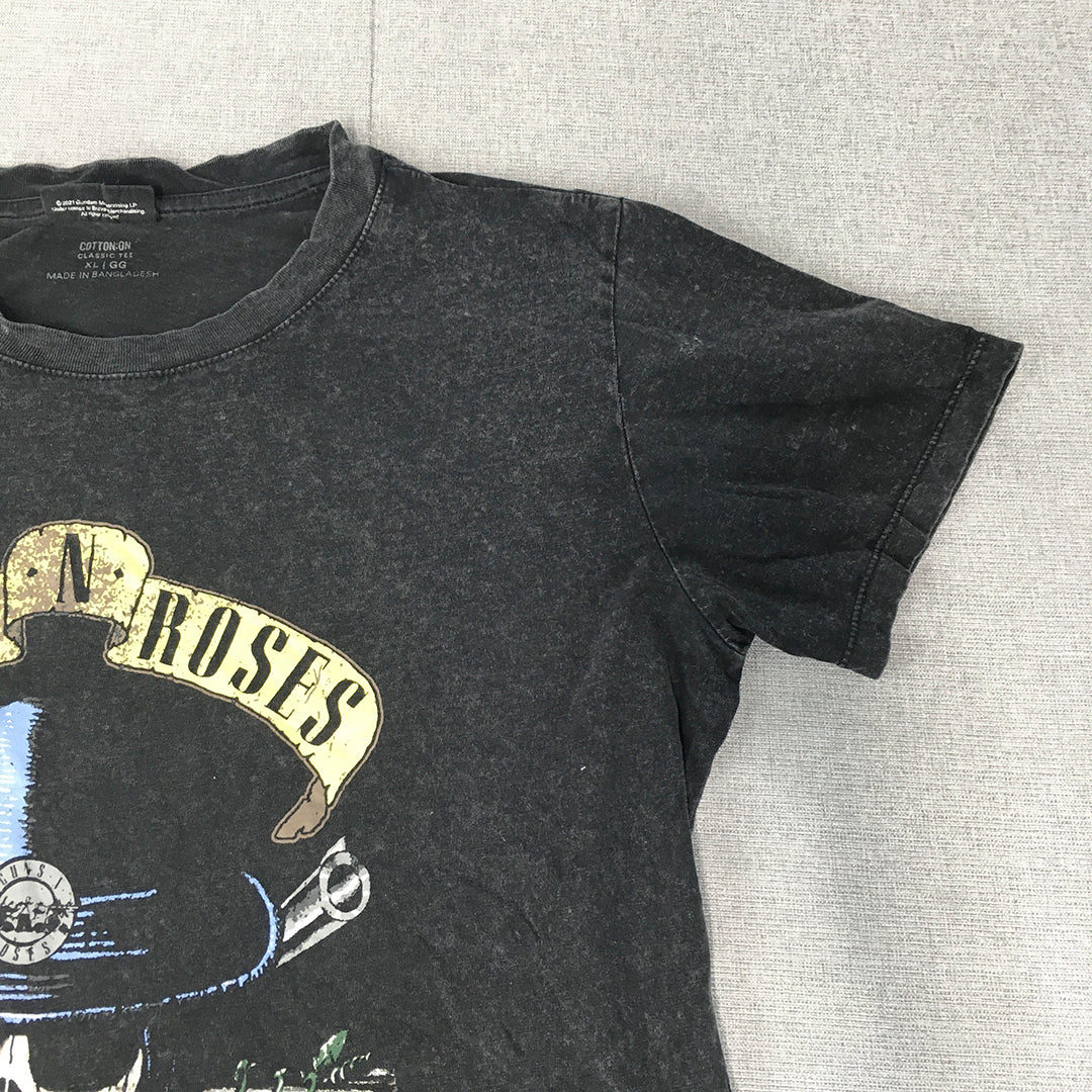 Guns 'N' Roses T-Shirt Adult Size XL Black Licensed Rock Band Tee