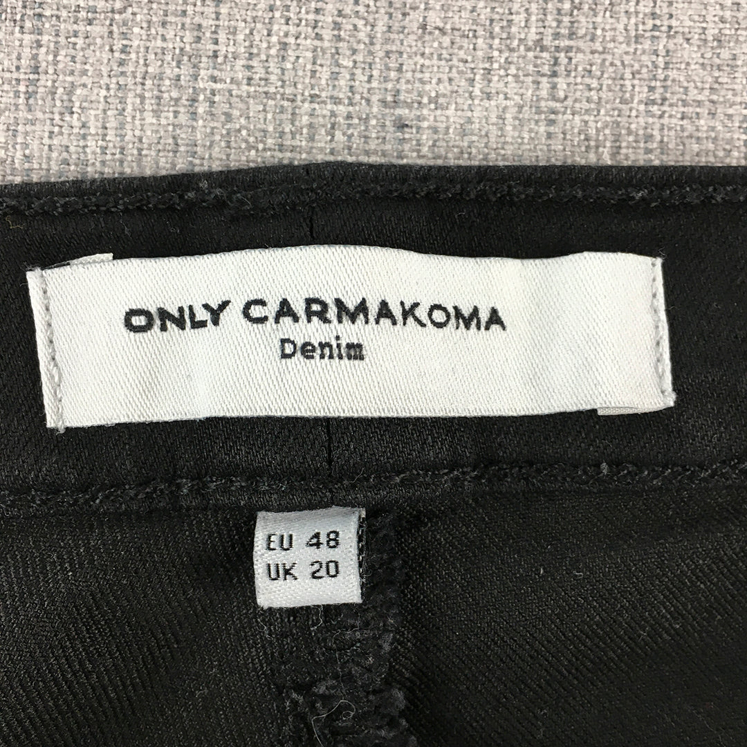 Only Carmakoma Womens Jeans Size 20 Black Slim Stretch Denim