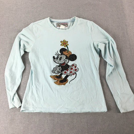 Disney Vintage By Jackie Brander Womens Shirt Size S Minnie Mouse Blue