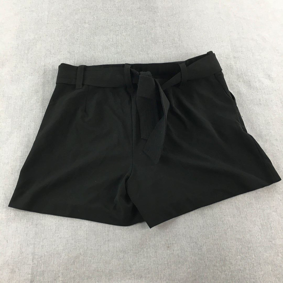 One 5 One Womens Bermuda Shorts Size XL Black Belted