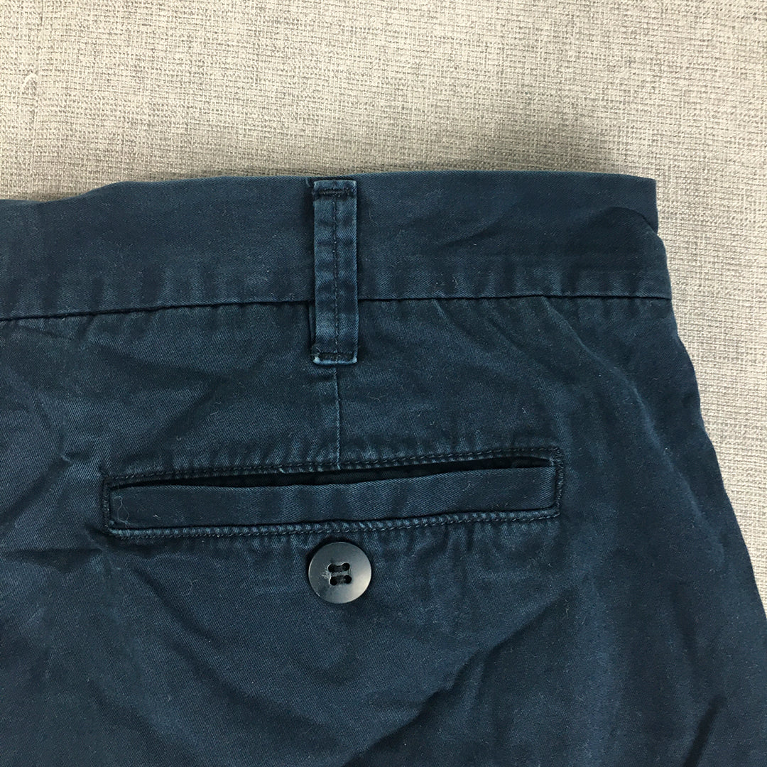 Country Road Mens Chino Shorts Size 36 Blue Pockets Casual Walking