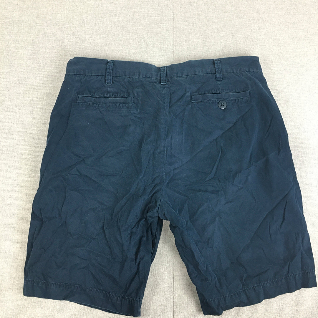 Country Road Mens Chino Shorts Size 36 Blue Pockets Casual Walking