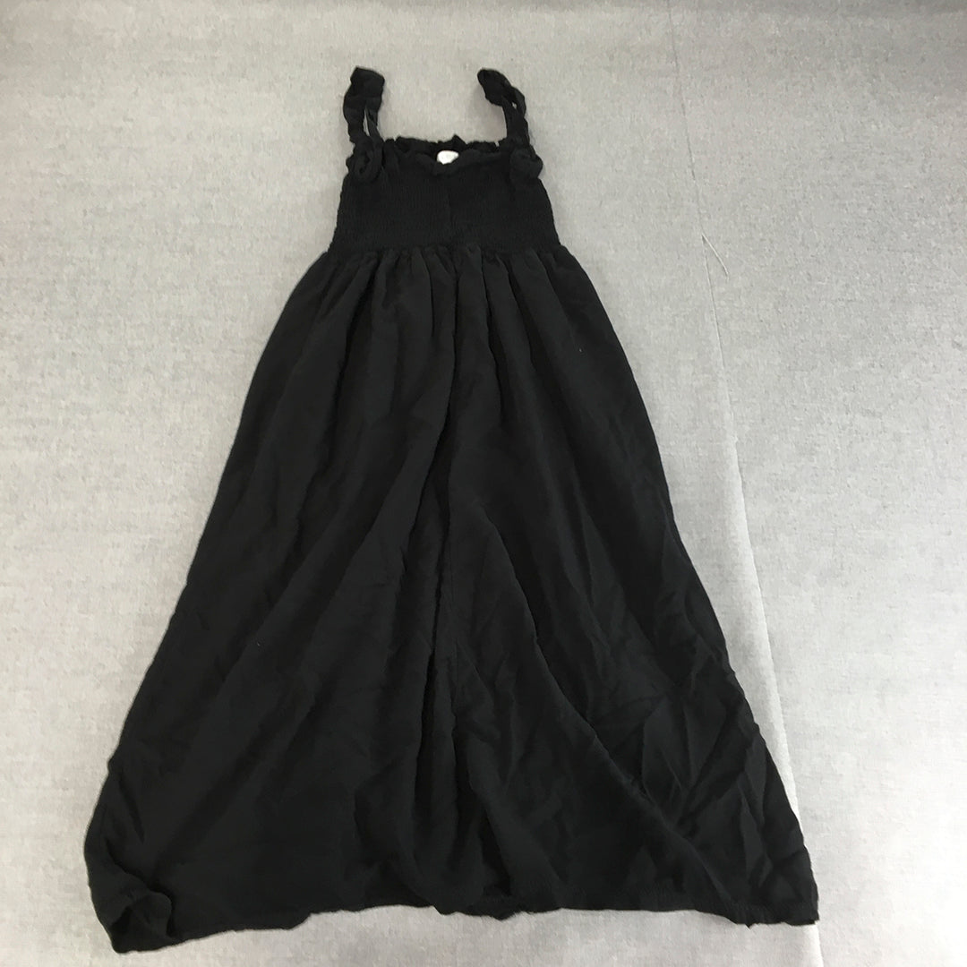 Malibu Womens Mini Dress Size 10 Black Fit & Flare Pleated Sleeveless