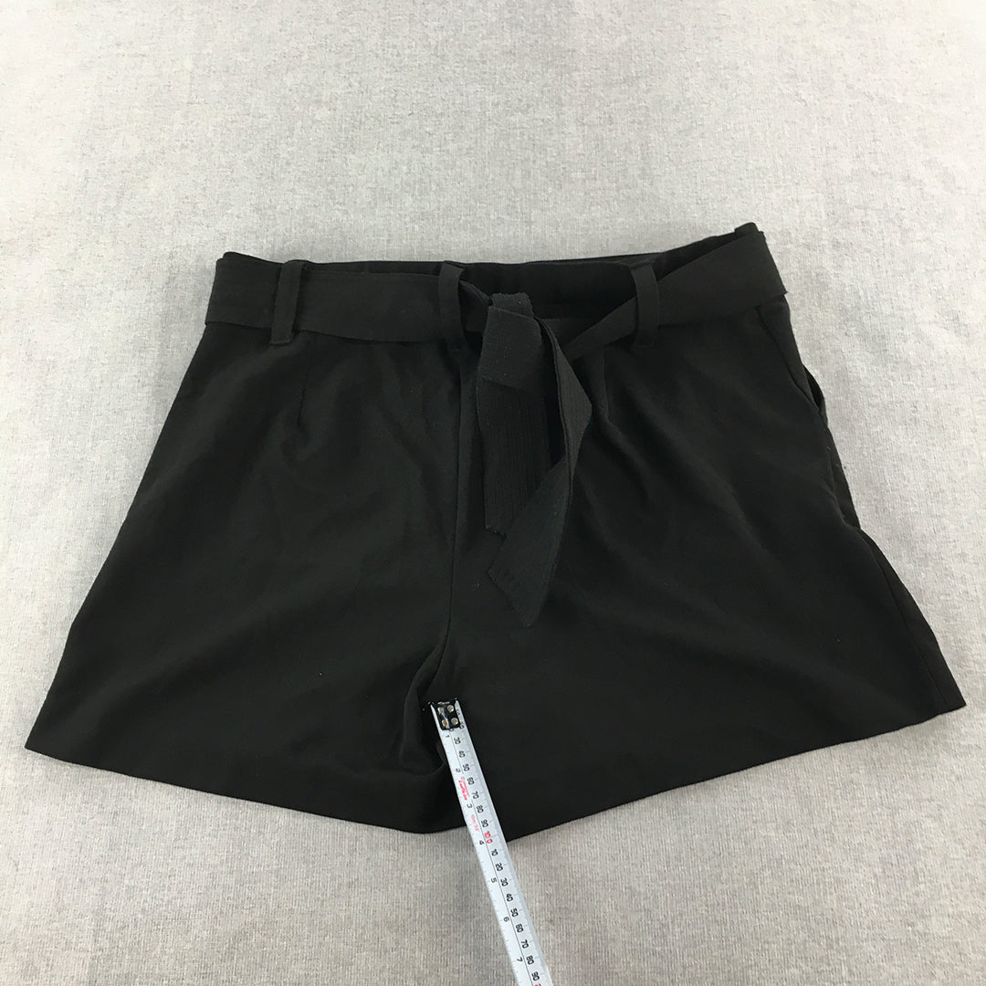 One 5 One Womens Bermuda Shorts Size XL Black Belted