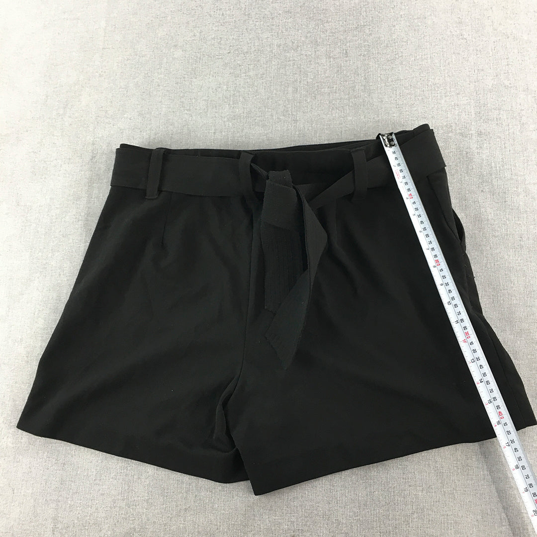 One 5 One Womens Bermuda Shorts Size XL Black Belted