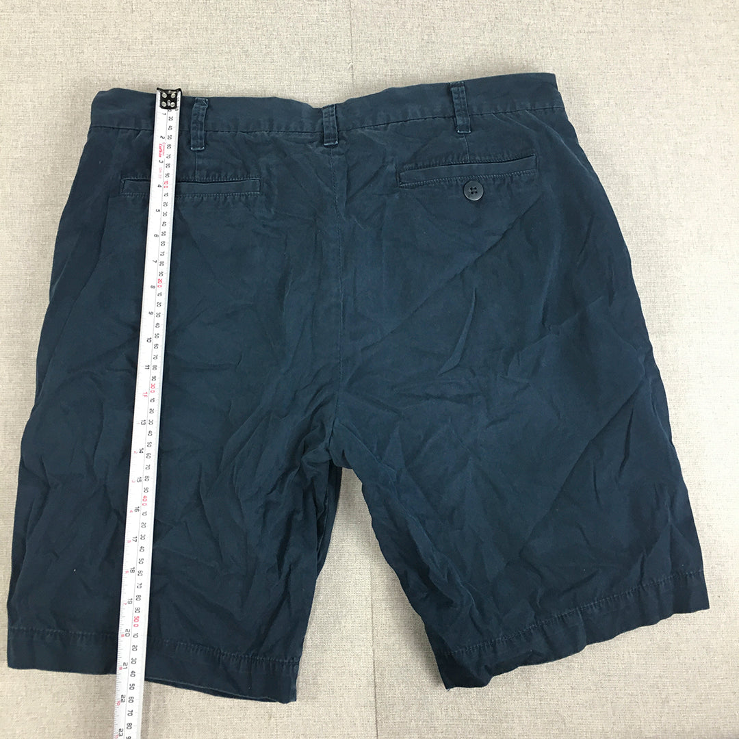 Country Road Mens Chino Shorts Size 36 Blue Pockets Casual Walking