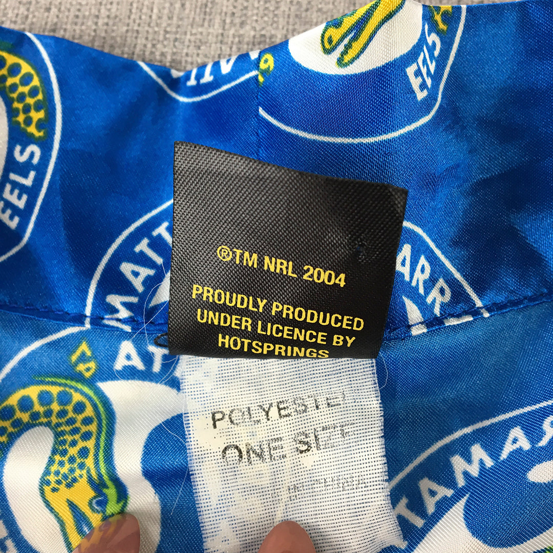 Parramatta Eels Mens Dressing Gown One-Size Blue NRL Sleepwear