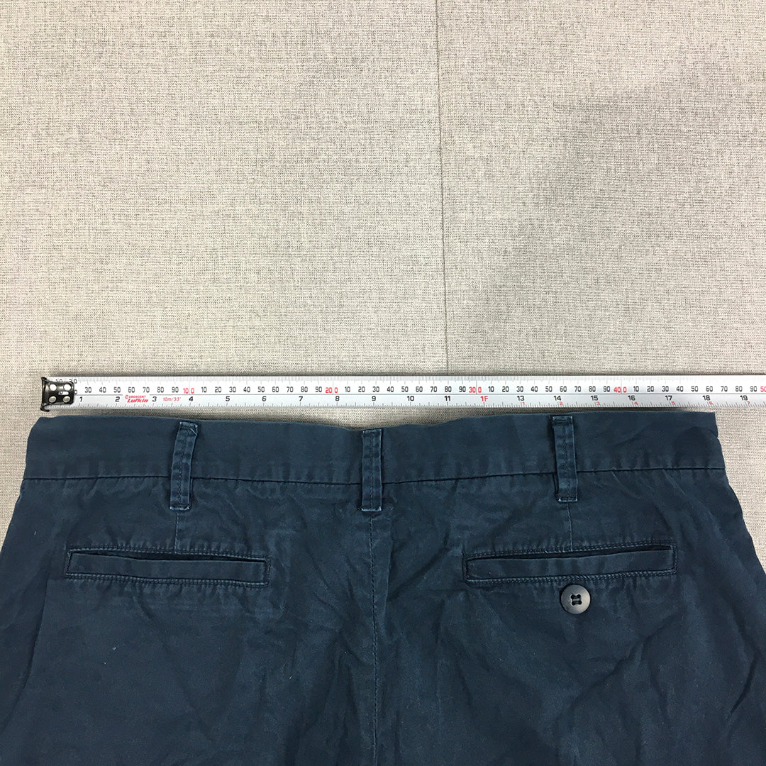 Country Road Mens Chino Shorts Size 36 Blue Pockets Casual Walking