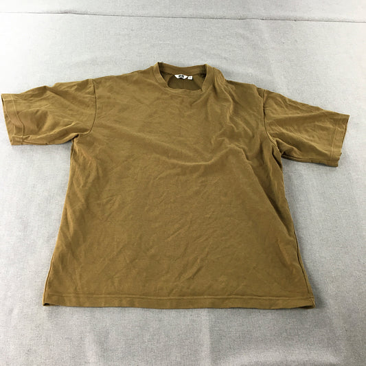 Uniqlo U Mens T-Shirt Size XL Brown Crew Neck Short Sleeve Tee