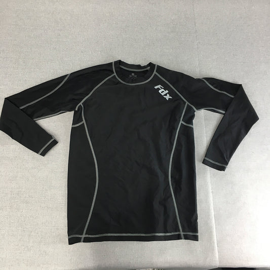 FDX Mens Thermal Shirt Size S Black Compression Base Layer Long Sleeve