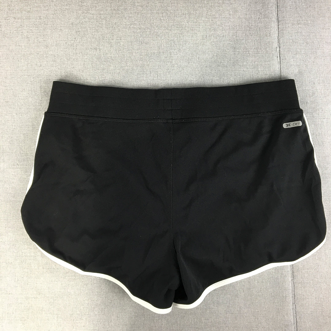 RBX Active Womens Shorts Size L Black Logo Elastic Waist