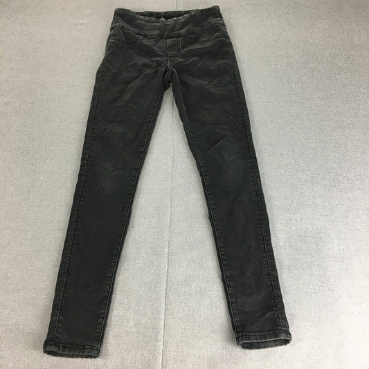 Decjuba Denim Womens Skinny Jeans Size 8 Black Pull On Stretch