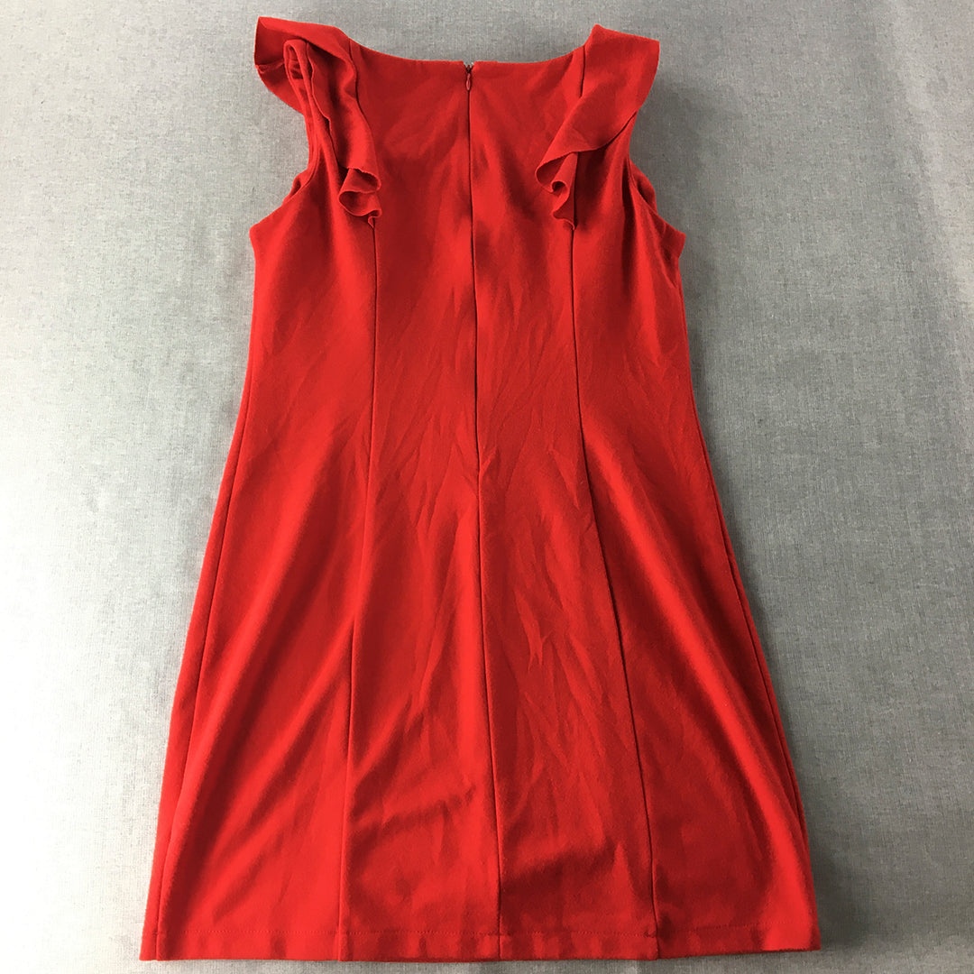 Sunny Girl Womens Mini Dress Size 14 Red Pencil Sleeveless