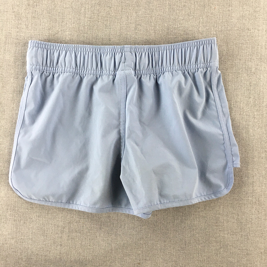 Roxy Womens Shorts Size 12 Blue Drawstring Logo Elastic Waist