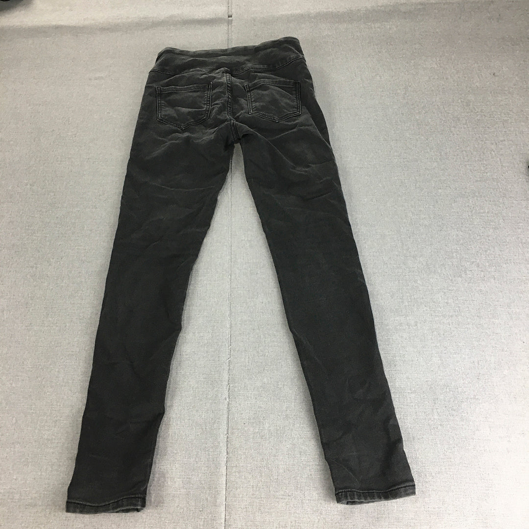 Decjuba Denim Womens Skinny Jeans Size 8 Black Pull On Stretch