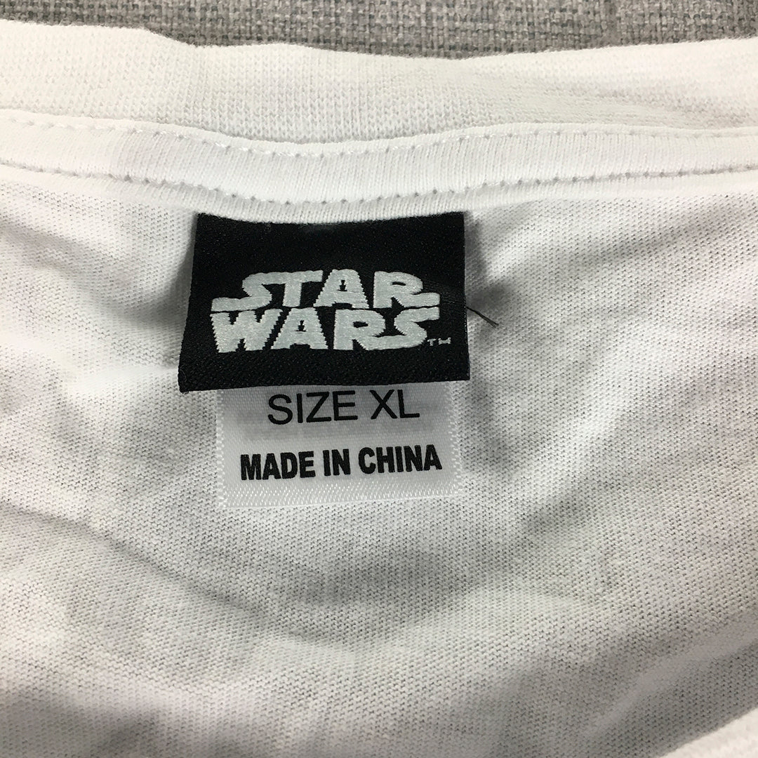 Star Wars Mens T-Shirt Size XL White Short Sleeve Crew Neck Tee