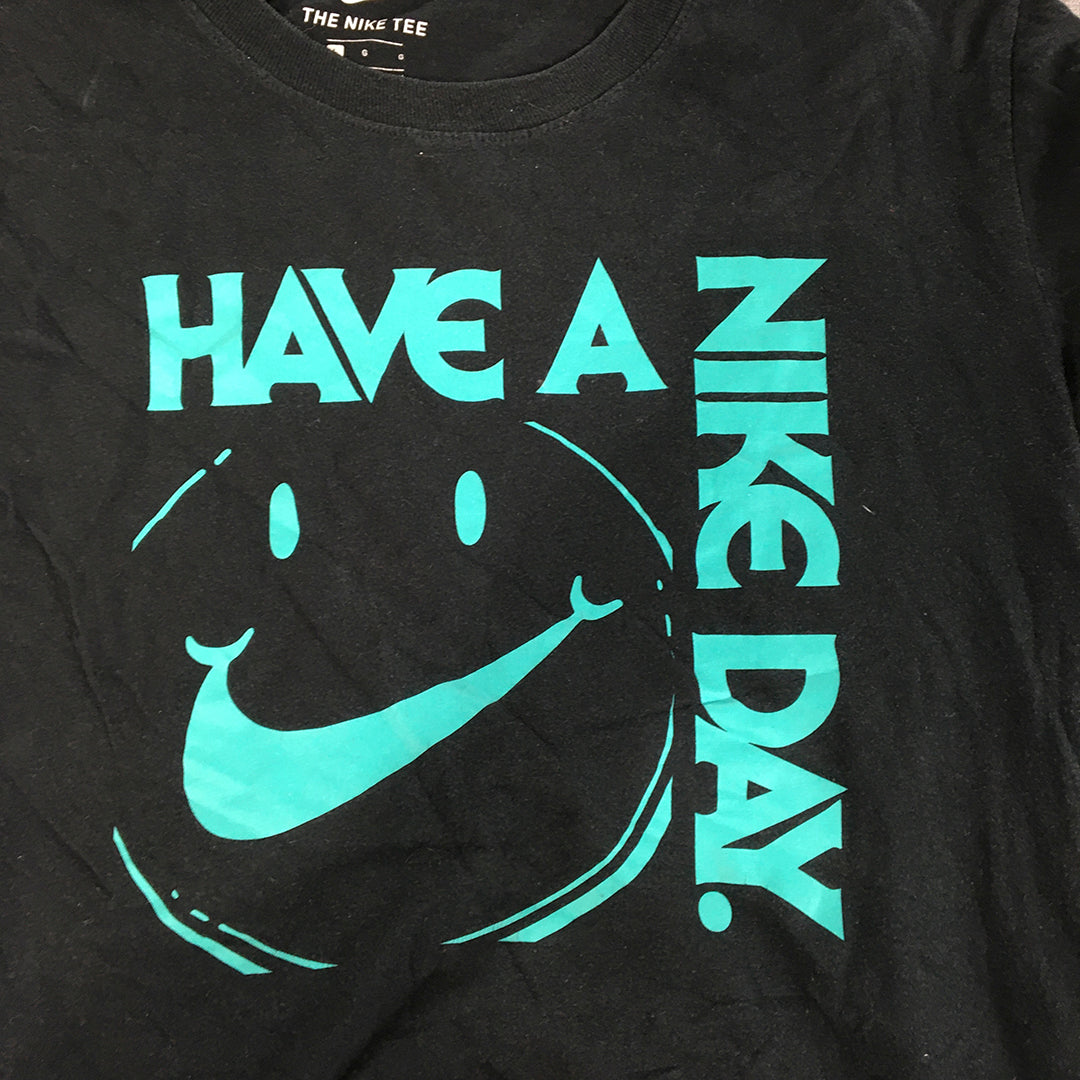 Nike Mens T-Shirt Size L Black Have A Nike Day Short Sleeve Tee