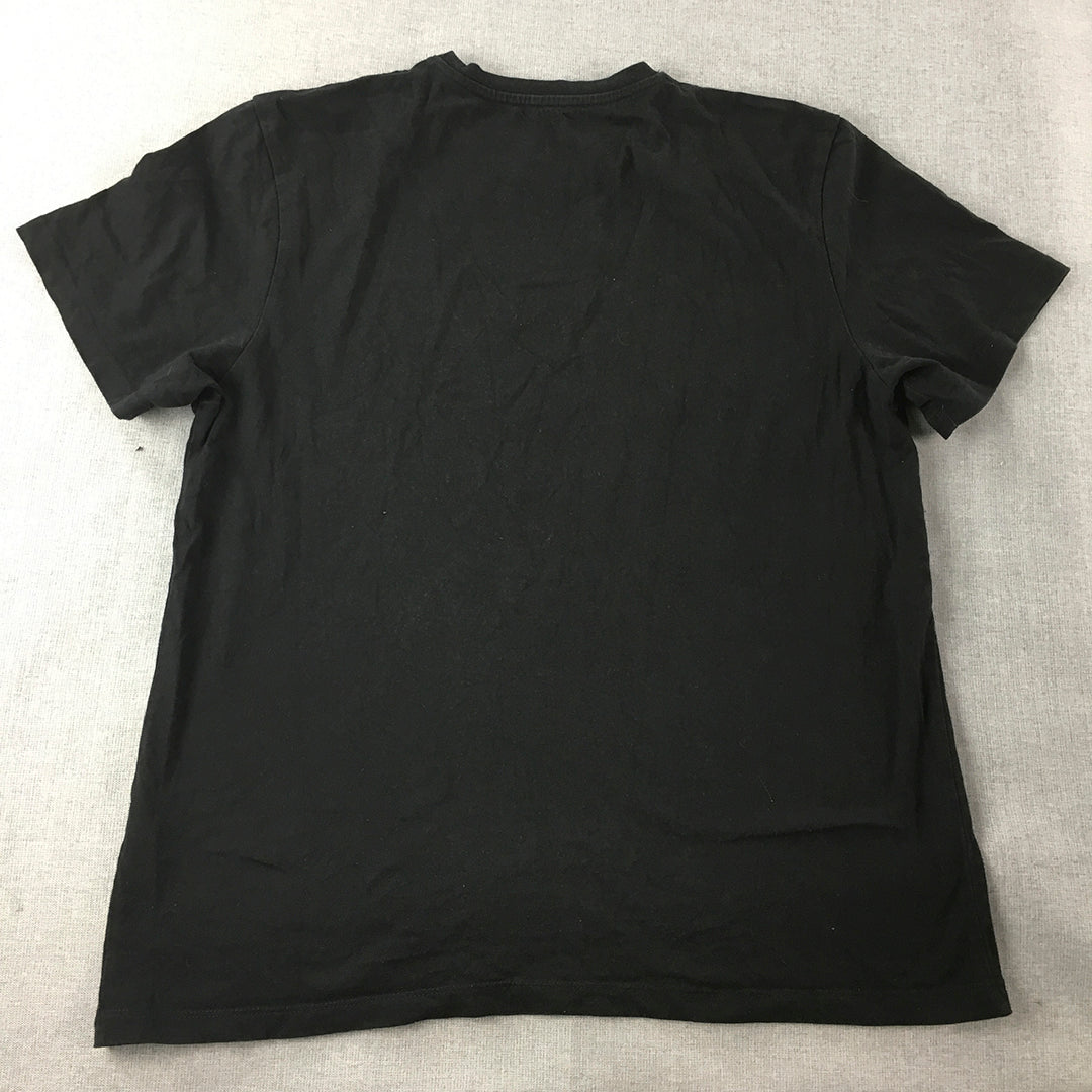 Topman Mens T-Shirt Size XL Black Short Sleeve Crew Neck Tee