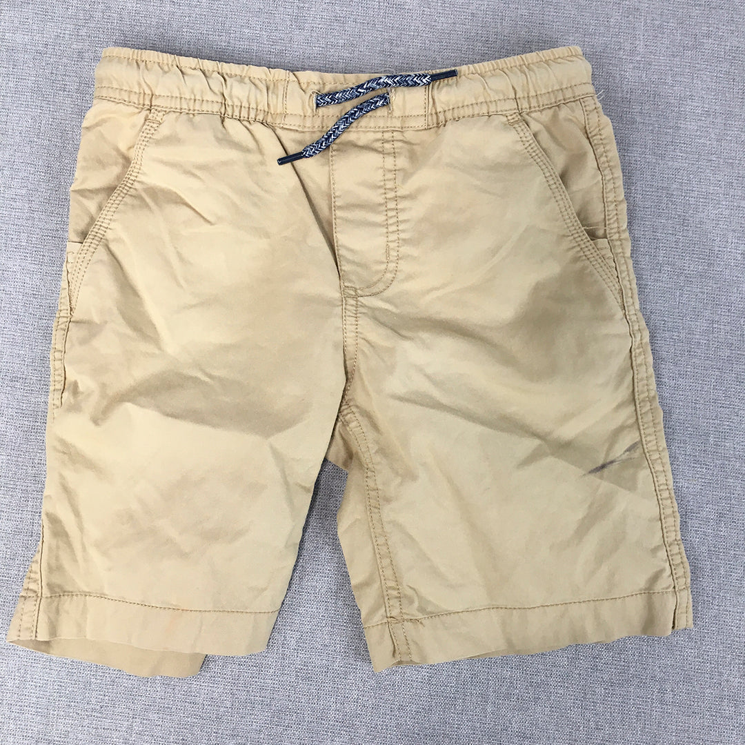 Nautica Kids Boys Shorts Size 5 Brown Drawstring Pockets Elastic Waist