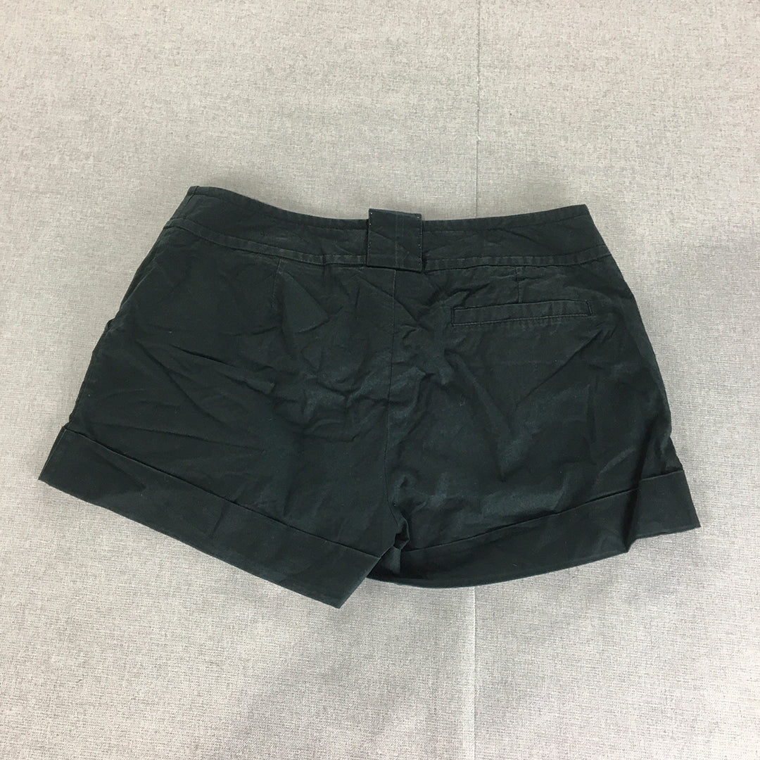 Cue Womens Shorts Size 8 Navy Blue Pockets