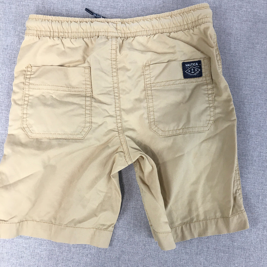 Nautica Kids Boys Shorts Size 5 Brown Drawstring Pockets Elastic Waist