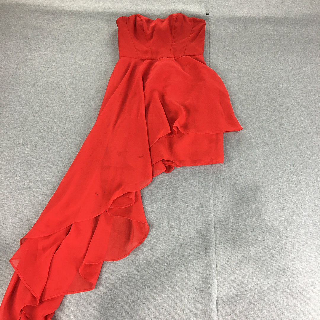 Pilgrim Womens Mini Dress Size 6 Red Strapless Cocktail