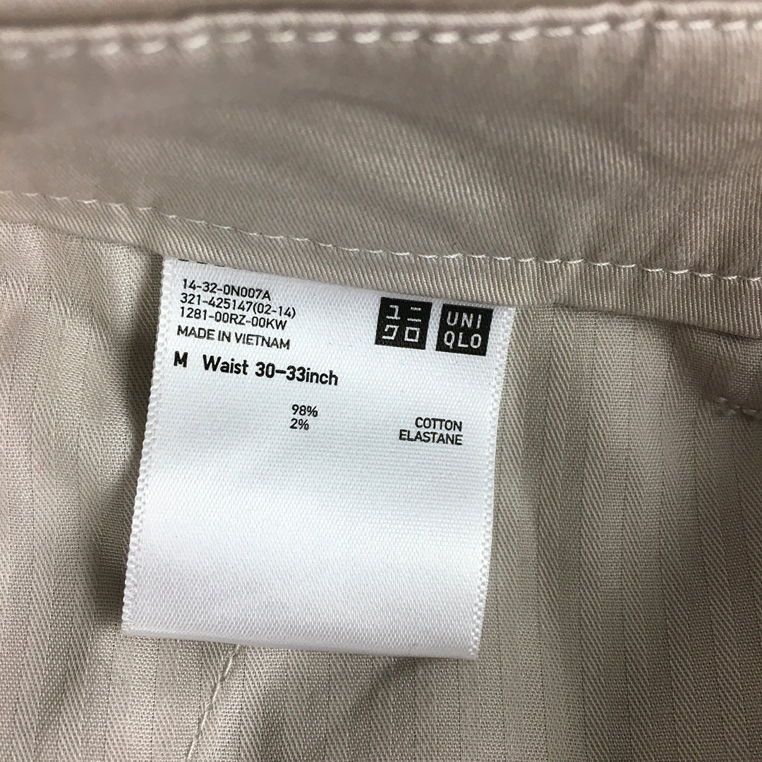 Uniqlo Mens Chino Shorts Size M Grey Pockets Casual Walking