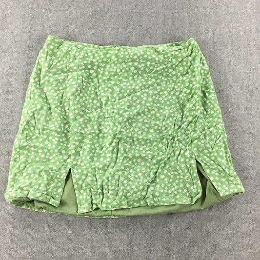 Daisy Street Womens Mini Skirt Size XS Green Floral