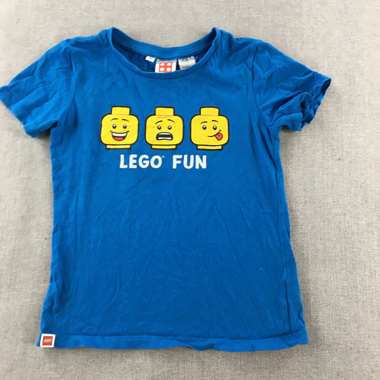 Lego Kids Boys T-Shirt Size 6 Blue Short Sleeve Top