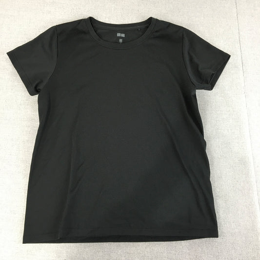 Uniqlo Womens T-Shirt Size S Black Athletic Active Running Gym