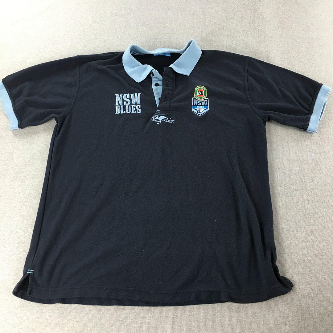 NSW Blues Mens Polo Shirt Size XL New South Wales State Of Origin NRL