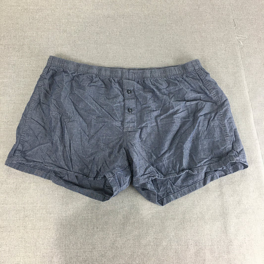 H&M Mens Sleep Shorts Size XL Blue Elastic Waist Pajama