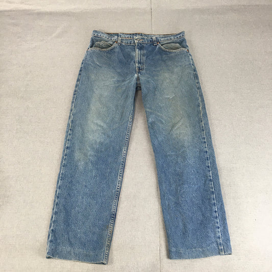 Levi's Mens Jeans Size 33 (W33 x L27) Blue Straight Leg Light Wash Denim