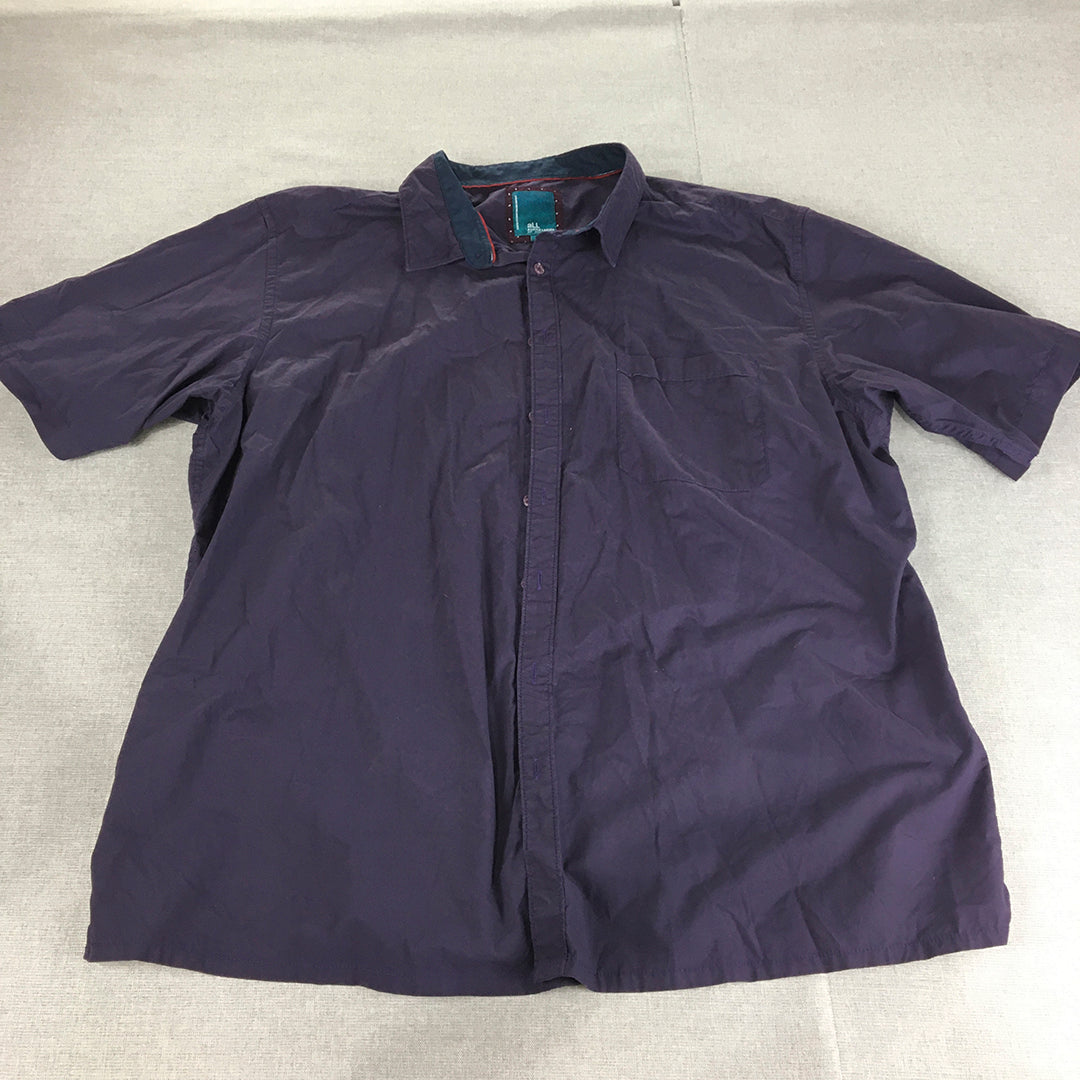 aLL A Little Larger Womens Shirt Size 4 (AUS 3XL) Purple Button-Up Short Sleeve