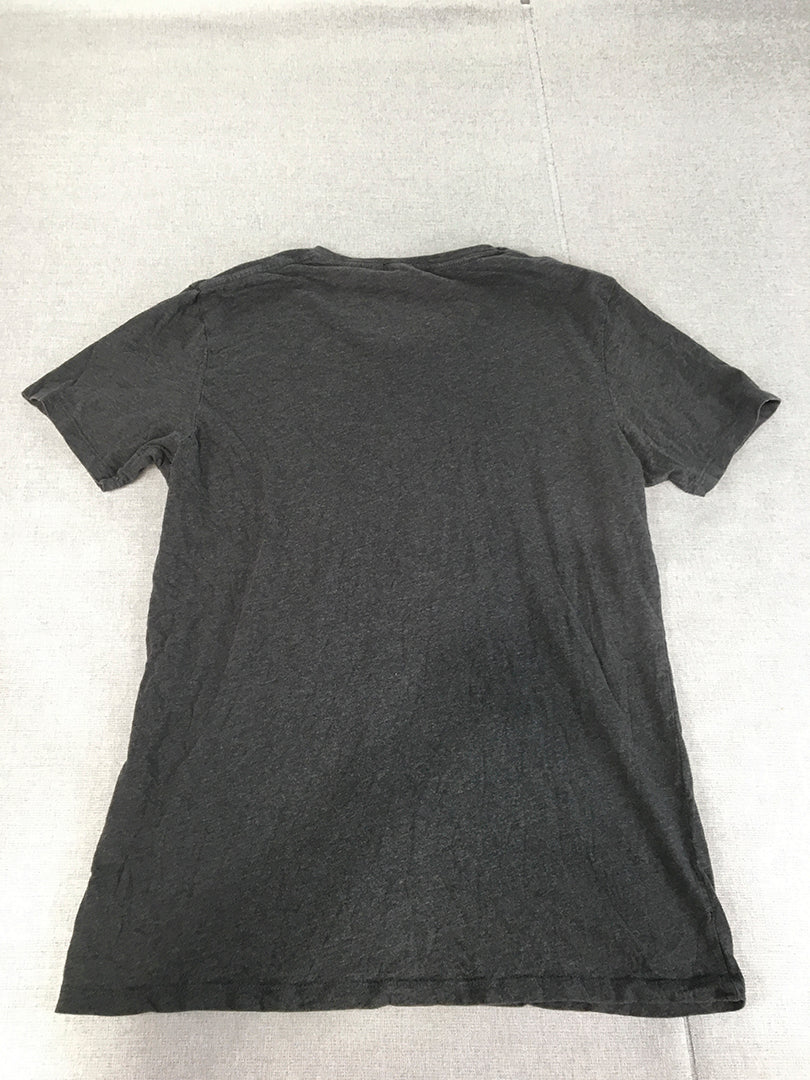 French Connection Mens T-Shirt Size M Charcoal Black Short Sleeve Crew Neck