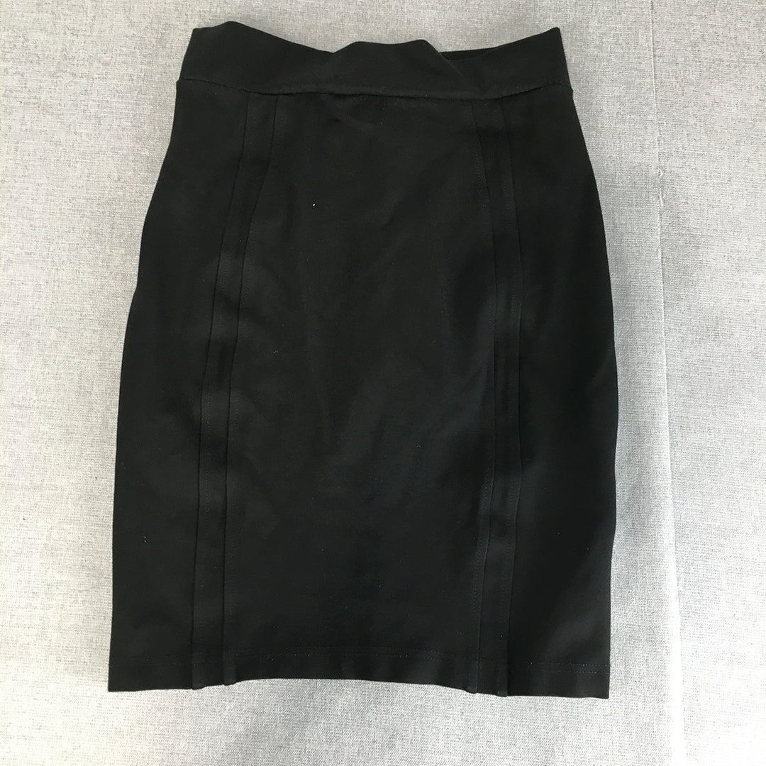 Review Womens Pencil Skirt Size 6 Black Straight