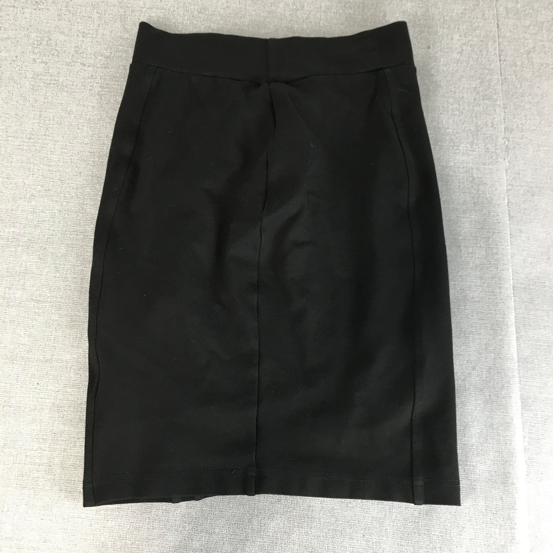 Review Womens Pencil Skirt Size 6 Black Straight