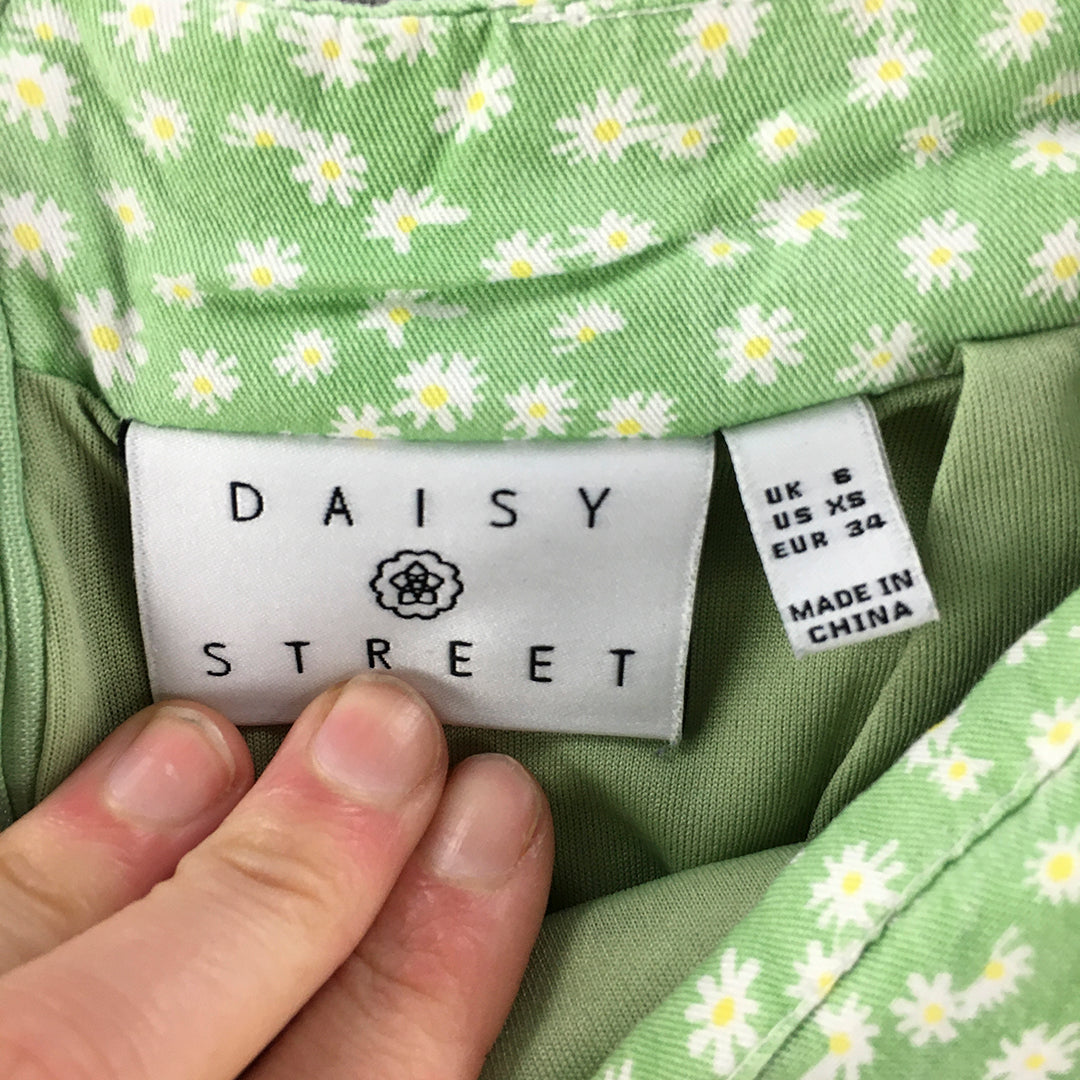 Daisy Street Womens Mini Skirt Size XS Green Floral