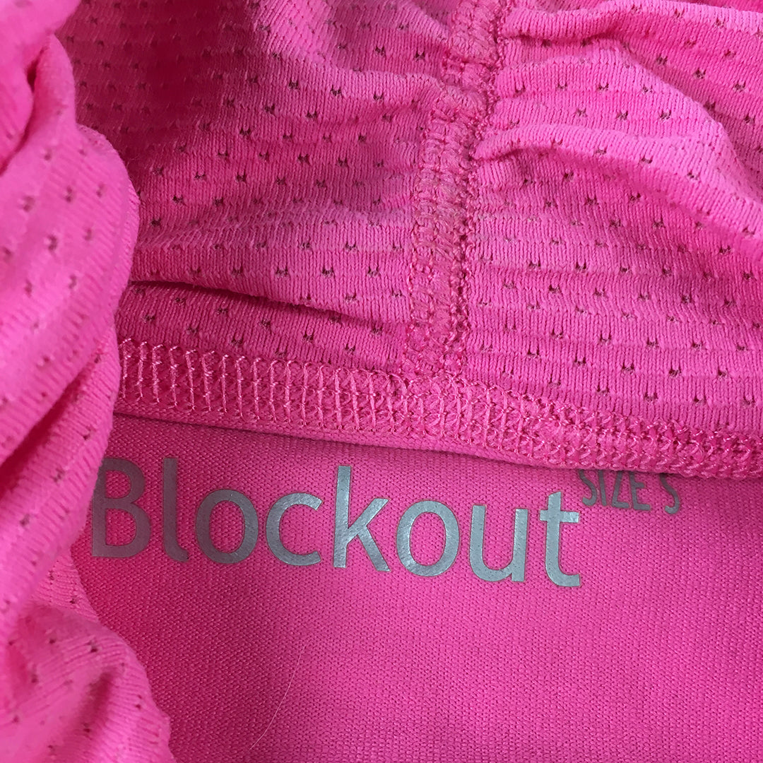 Blockout Womens Activewear Jacket Size S Pink Slim Fit Stretch Running Zip-Up