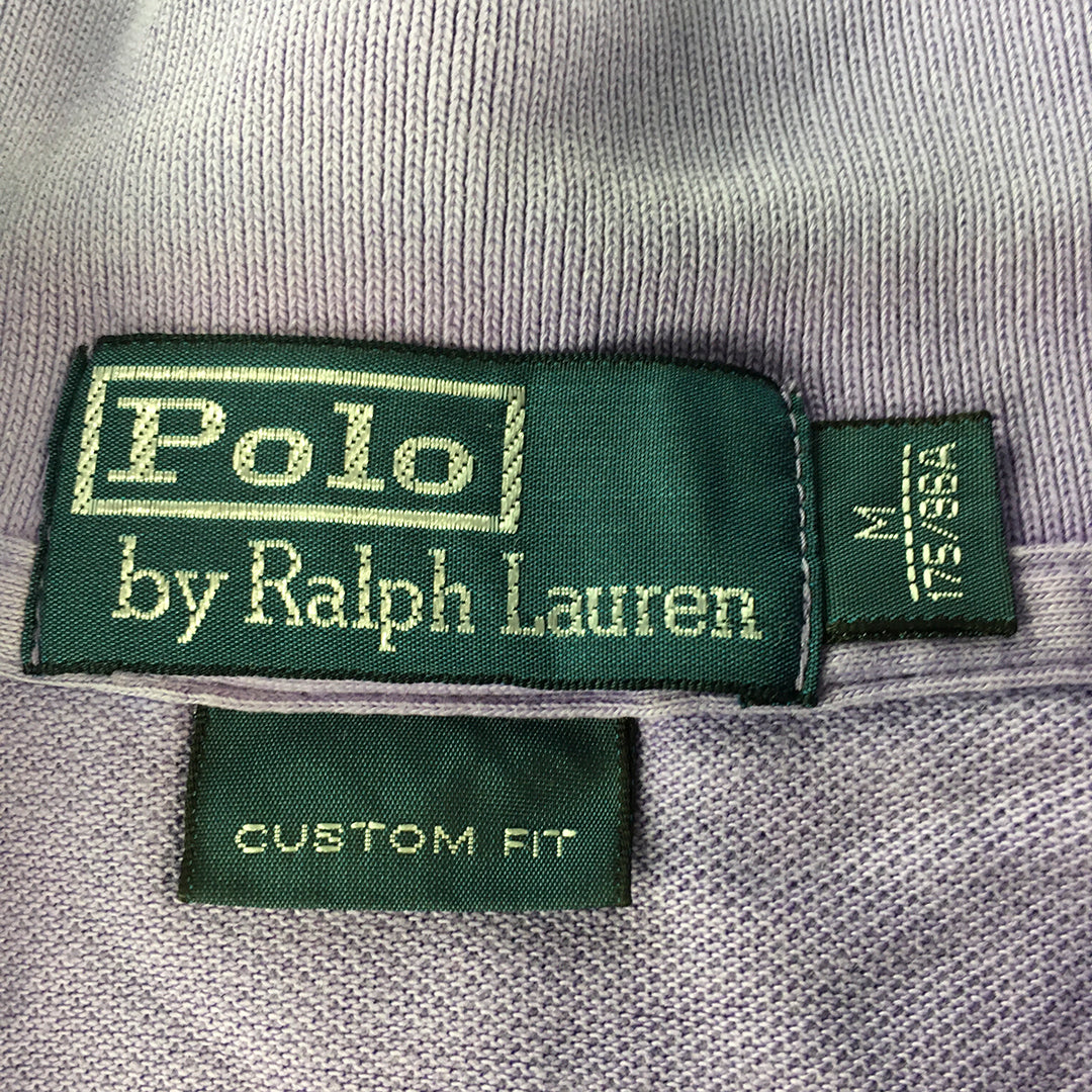 Polo Ralph Lauren Mens Shirt Size M Purple & Yellow Pony Logo Collared Rugby