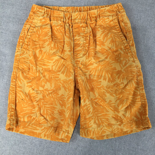 Uniqlo Kids Boys Shorts Size 5 - 6 Years Yellow Orange Hawaiian Pockets