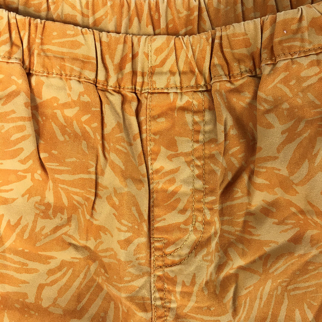 Uniqlo Kids Boys Shorts Size 5 - 6 Years Yellow Orange Hawaiian Pockets